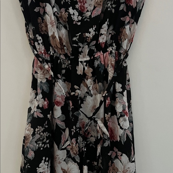 Echo Black Floral Mini Dress - Picture 3 of 4